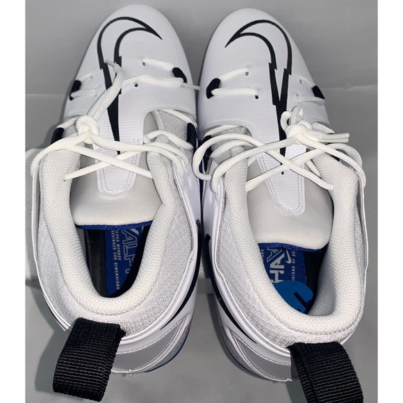 Nike Alpha Menace Pro 3 Football Cleats White/Black/Blue CT6649-101 Size 11.5 - Picture 5 of 7